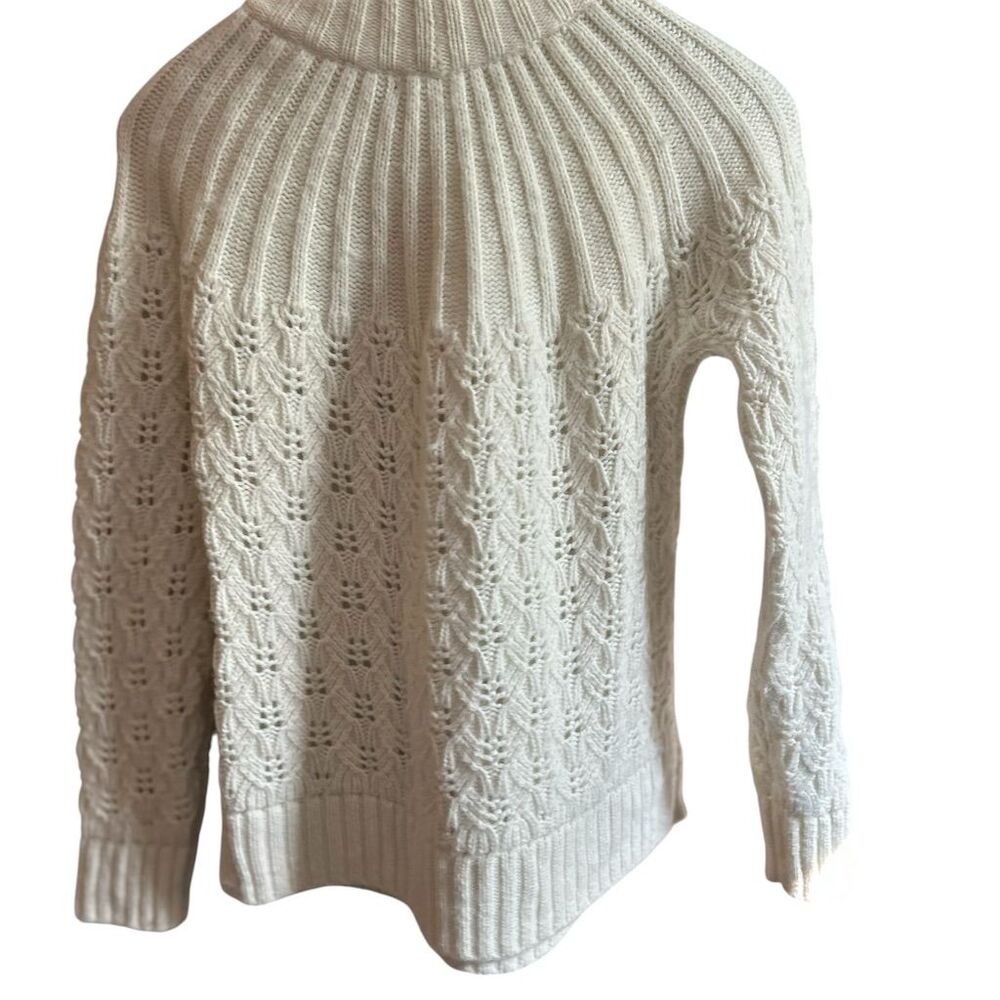 Madewell‎ Women's XS Ivory Mock Neck Pullover Sweater Long Sleeve